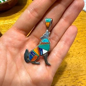 Navajo Wolf Pendant